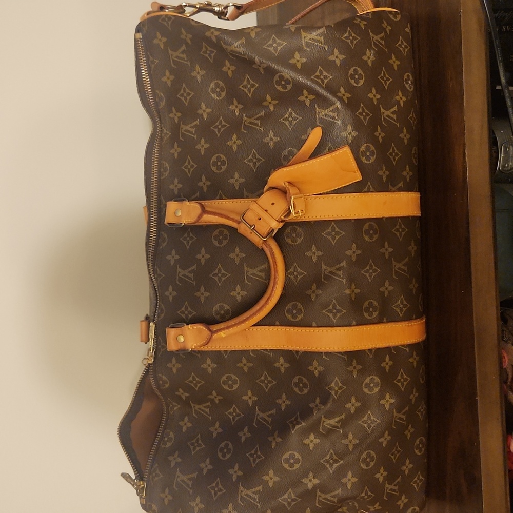 Vintage Louis Vuitton Keepall 50 Monogram Bag Brown
